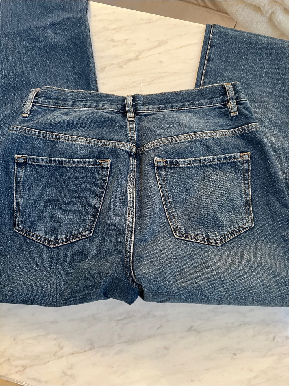 Frame Denim Women's Dark Blue Wide Leg Jeans - Picture 5 of 10
